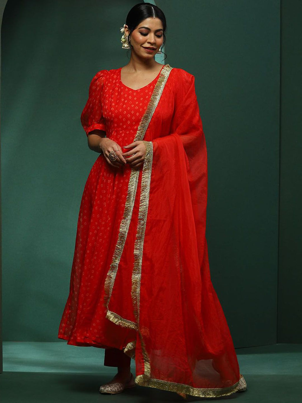 Sangria Printed Kurta & Trouser With Dupatta | Grocsy