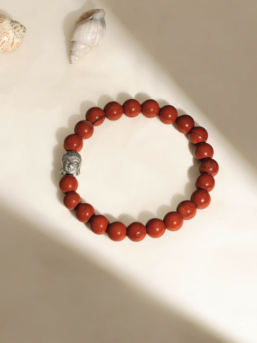 Red Jasper with Buddha Bracelet - Ruby Raang | Grocsy