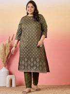 Sztori Women Floral Printed Regular Kurta with Trousers | Grocsy
