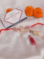 Designer kundan Rakhi - Ruby Raang | Grocsy