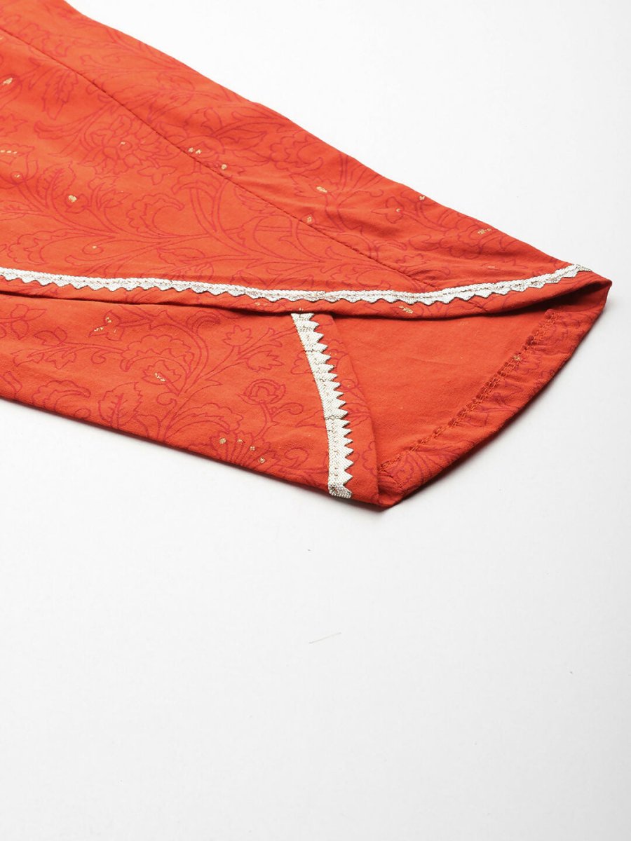 Ahalyaa Women's Traditional Wear Co-ods - Orange | Grocsy