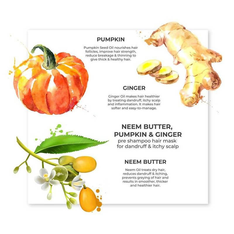 Juicy Chemistry Neem Butter, Pumpkin & Ginger Hair Mask | Grocsy