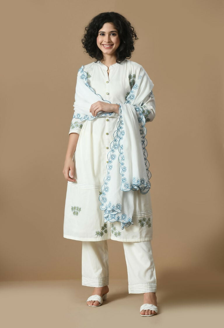 Joban Fashion White Cotton Kurta Set | Grocsy