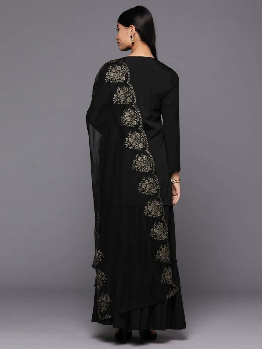 Ahalyaa Women's Traditional wear Kurta Set - Black | Grocsy