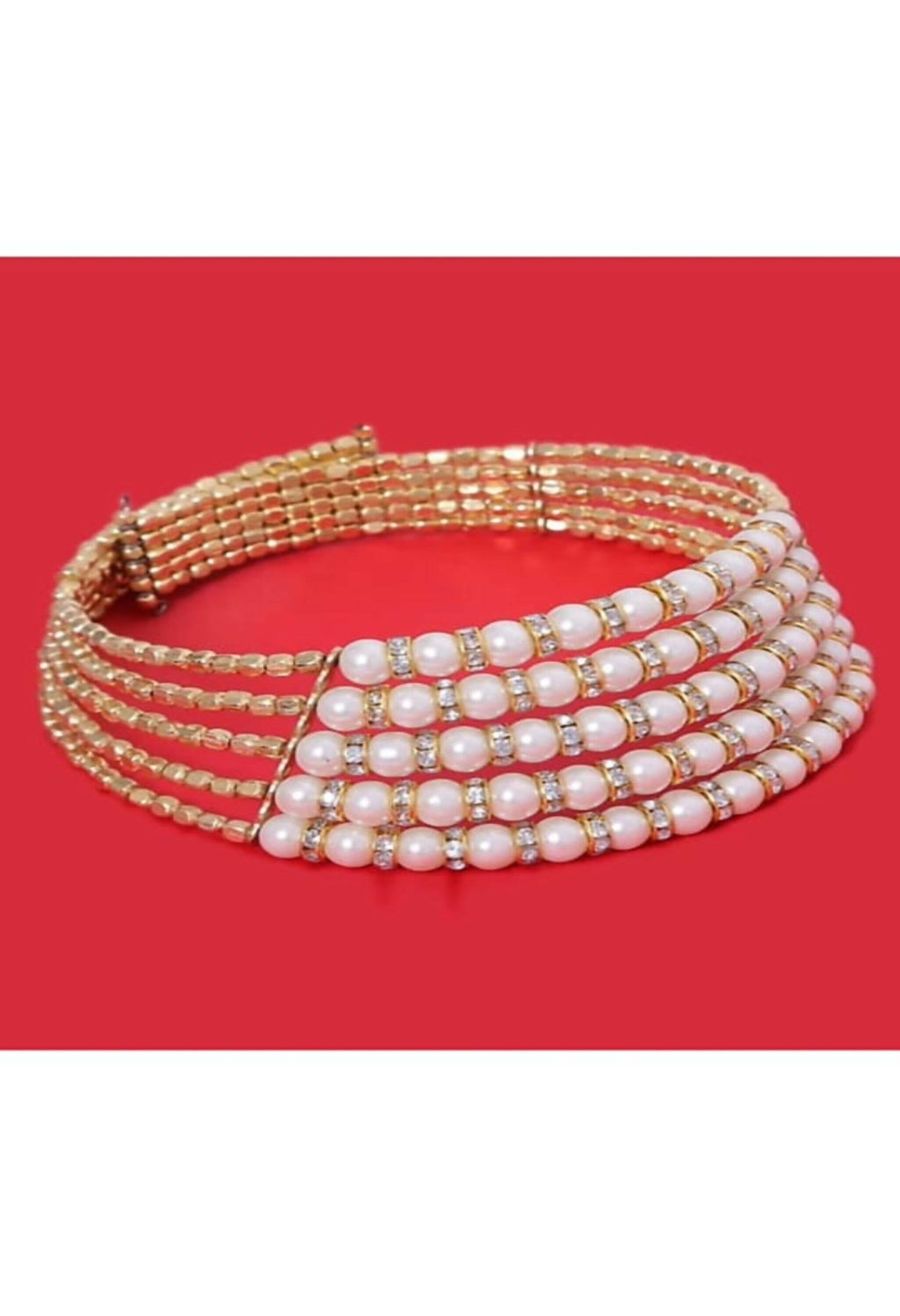 Mominos Fashion Johar Kamal Oxidised Pearls work Hasli Design Choker | Grocsy