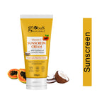 Globus Naturals Vitamin C Sunscreen Cream with Goodness of Coconut & Papaya For Sun Protection All Skin Types | Grocsy