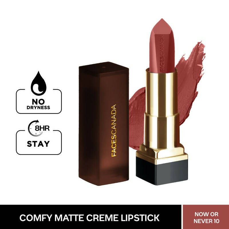 Faces Canada Comfy Matte Creme Lipstick - Now Or Never 10 | Grocsy