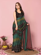 Attractive These Party Wear Ready To Wear Saree - Green | Grocsy