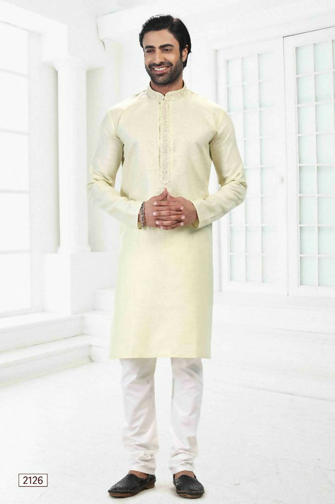 Raivat Ethnic Linen Cotton Thread Work Kurta Pajama In Pista Green Colour | Grocsy