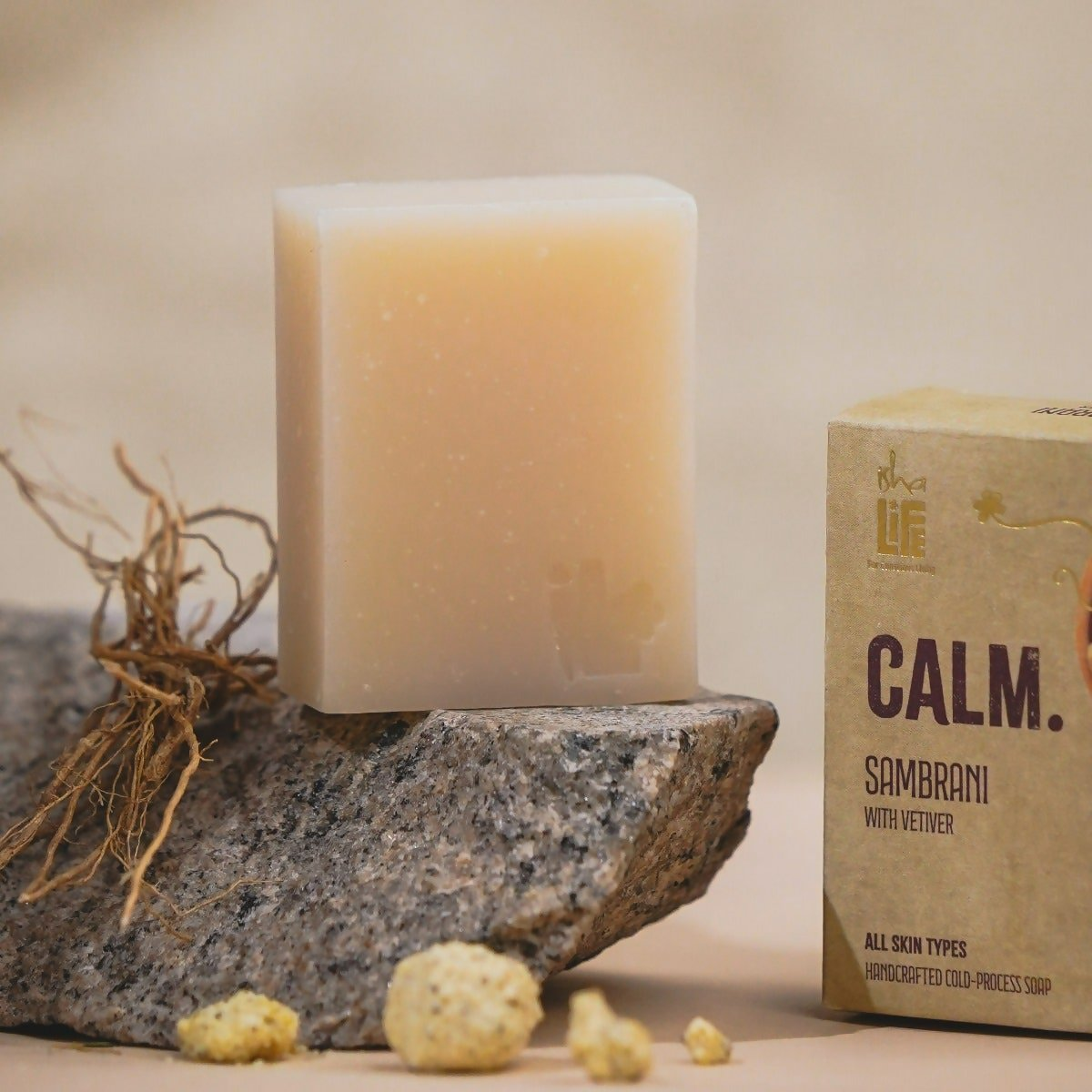 Isha Life Calm. Sambrani With Vetiver Handcrafted Soap | Grocsy