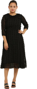 PAVONINE Buta-Design Black Dress For Girls & Women | Grocsy