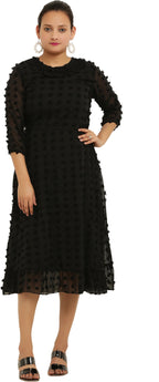 PAVONINE Buta-Design Black Dress For Girls & Women | Grocsy