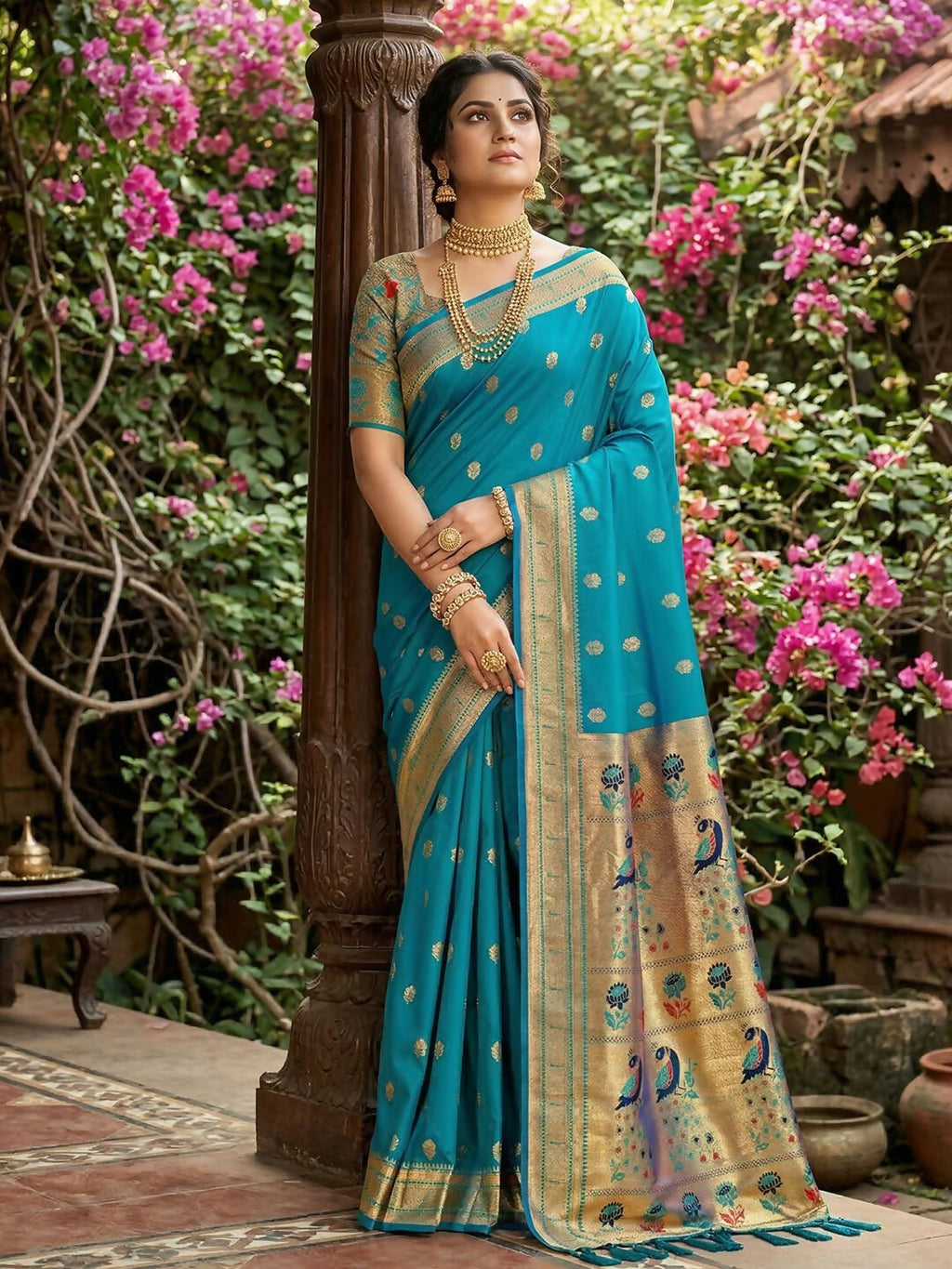 Shree Shyam Fashion Sky Blue Soft Silk Saree | Grocsy