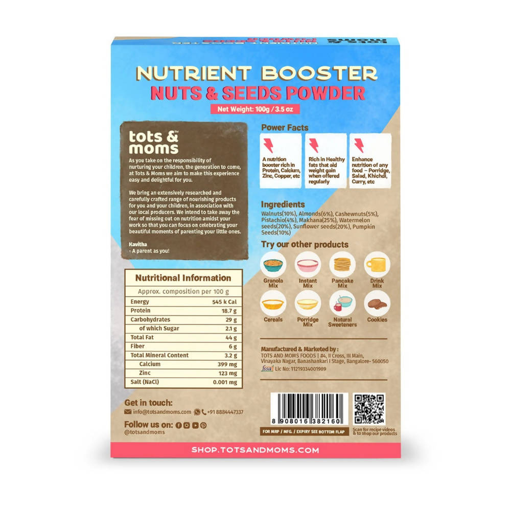 Tots and Moms Nutrient Booster Nuts & Seeds Powder | Grocsy