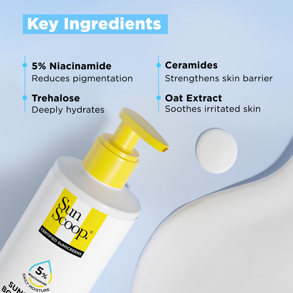 SunScoop 5% Niacinamide Daily Moisture Sunscreen Body Lotion SPF 50+ PA++++ | Grocsy