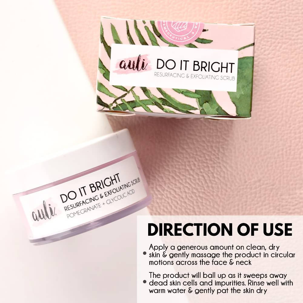 Auli Do It Bright AHA 5% Exfoliating Face Scrub | Grocsy
