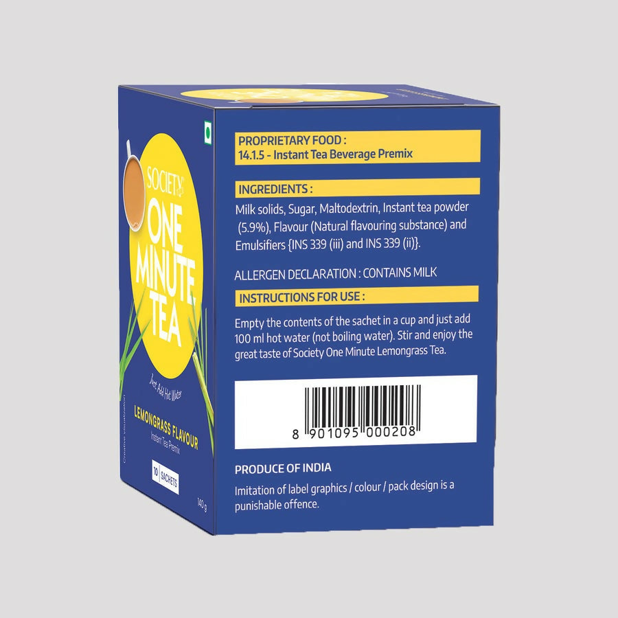 Society OMT Elaichi & OMT Lemongrass Flavour Tea Premix Combo | Grocsy