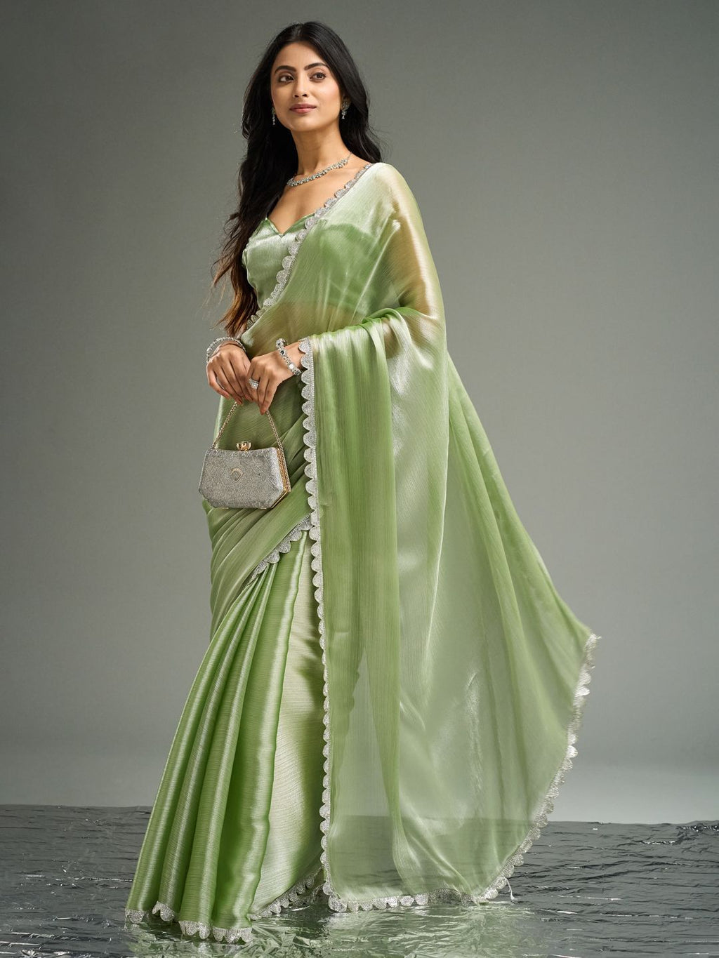 kasee Embellished Silk Blend Saree | Grocsy