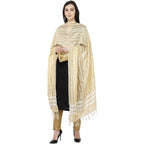 A R Silk Golden Stripe Regular Dupatta Color Golden Dupatta or Chunni | Grocsy