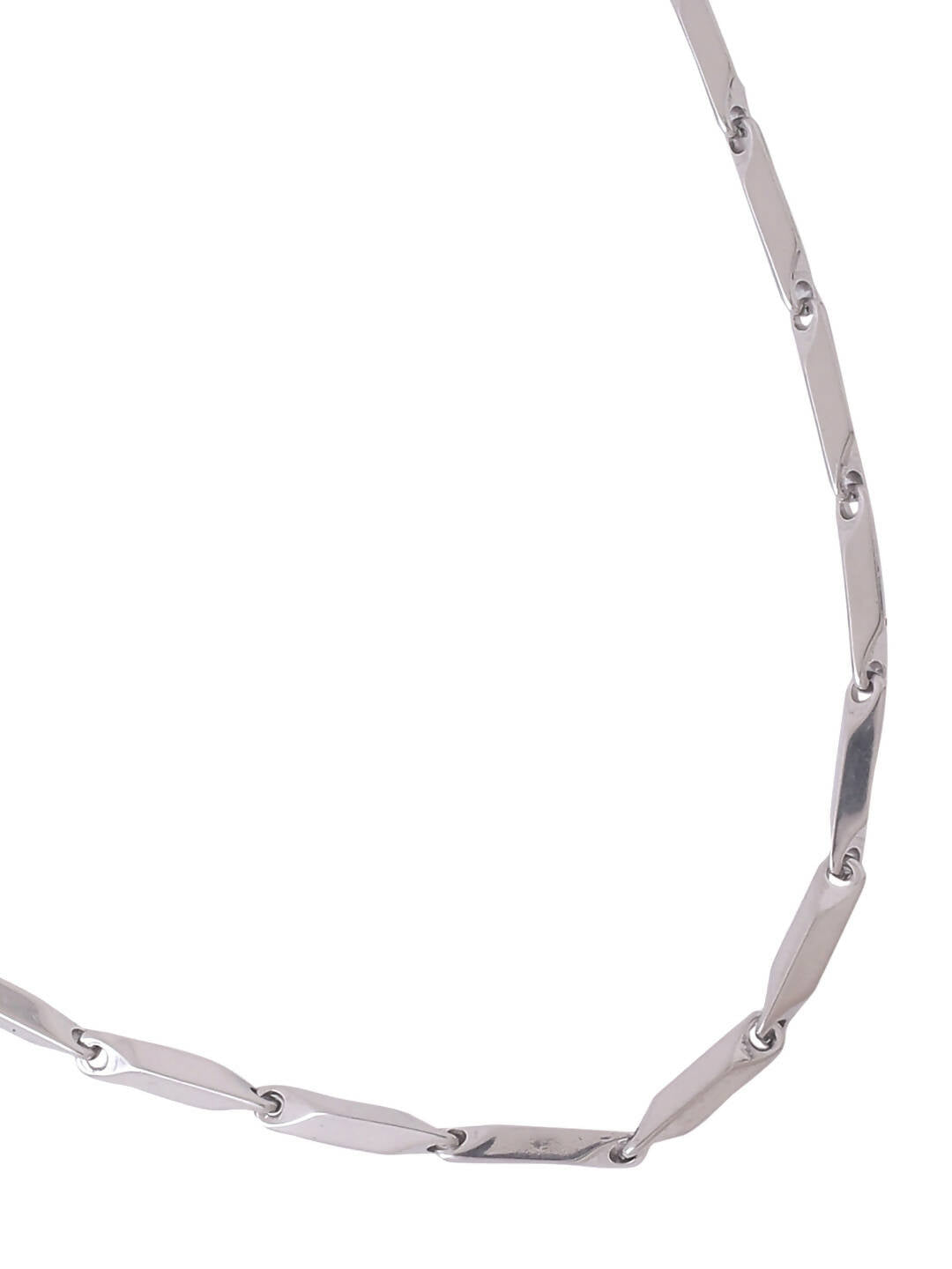 NVR Men Rhodium-Plated Stainless Steel Bohemian Chain | Grocsy