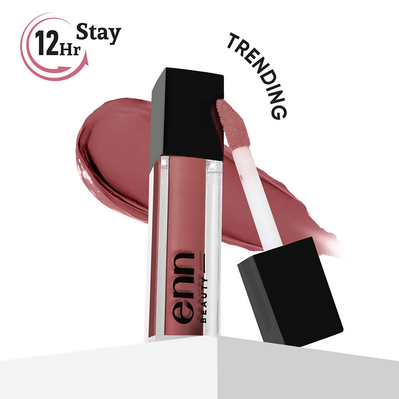 Enn Long-Lasting Liquid Lipstick With Ghee - Full Coverage & Transferproof - Mocha Martini | Grocsy