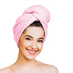 Nykaa Naturals Microfiber Hair Wrap for Frizz Free & Shiny Hair - Pink | Grocsy