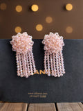 Inhanns Handmade Crystal Water Fall Earrings - Short - Baby Pink Small | Grocsy