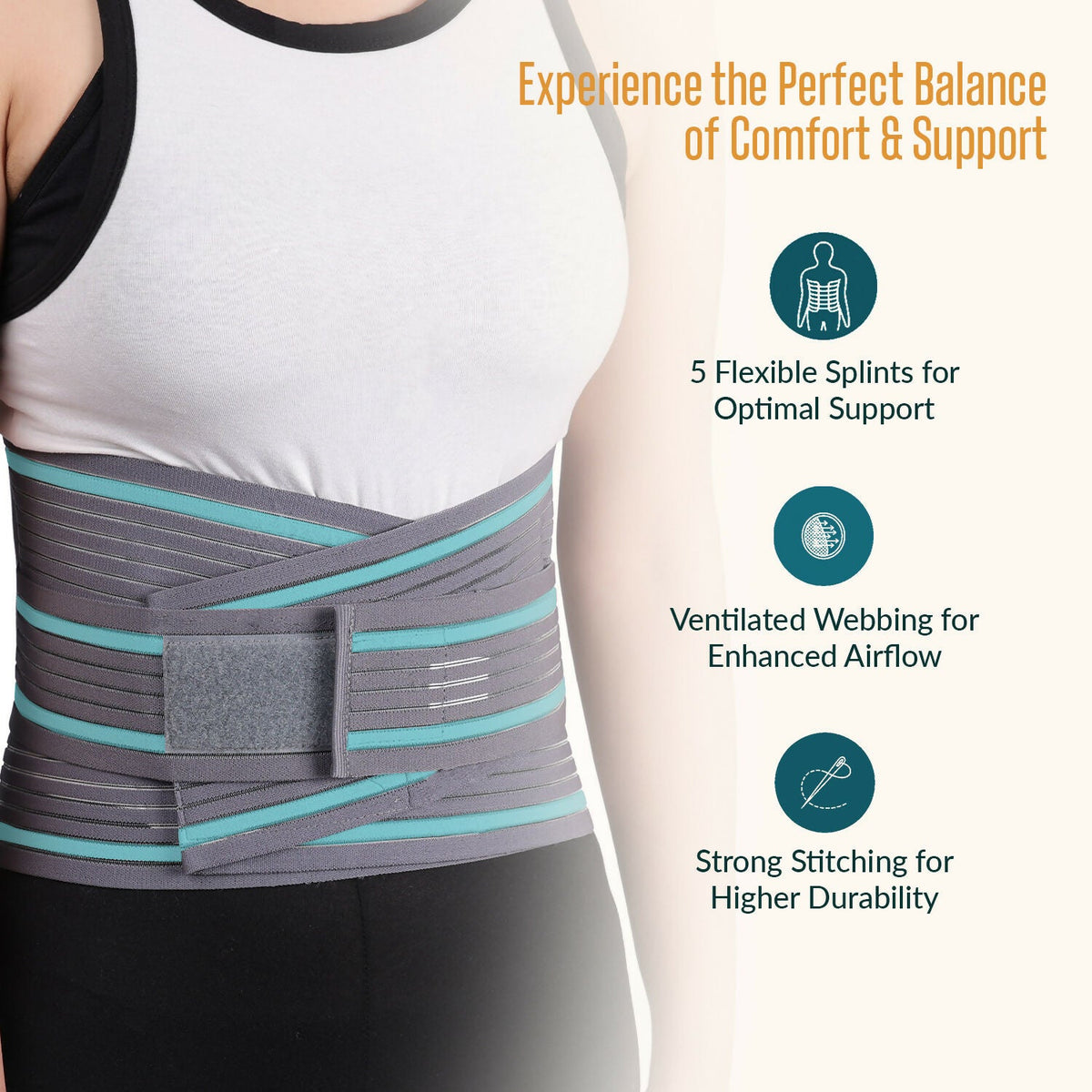Orth-rem Back Support Brace For Men & Women Lower Back Pain Relief Belt | Grocsy