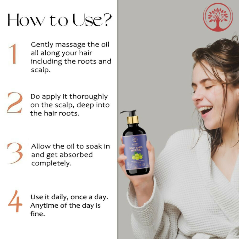 Ivory Natural Splits Ends Repair Hair Oil - Natural Hair Therapy For Split Ends And Hair Wellness | Grocsy