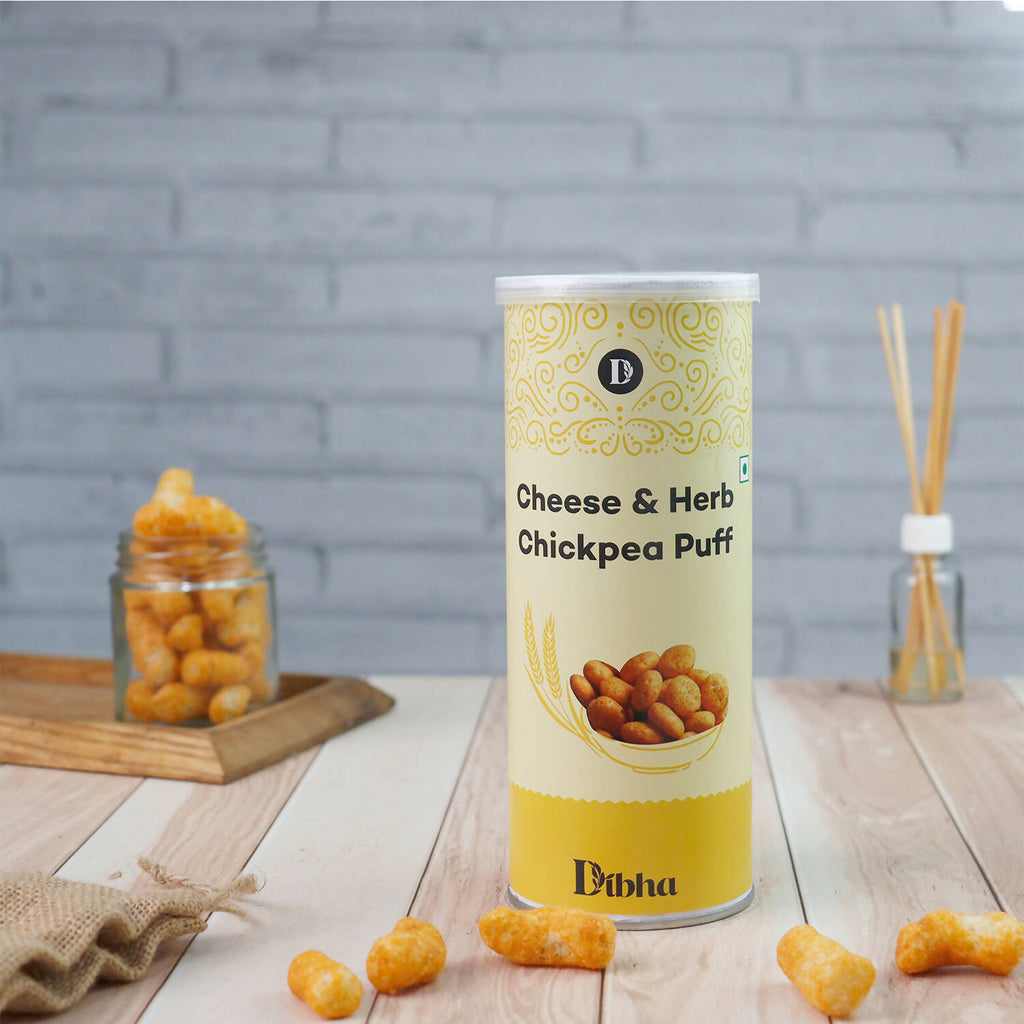Dibha - Honest Snacking Cheese & Herb Chickpea Puff | Grocsy