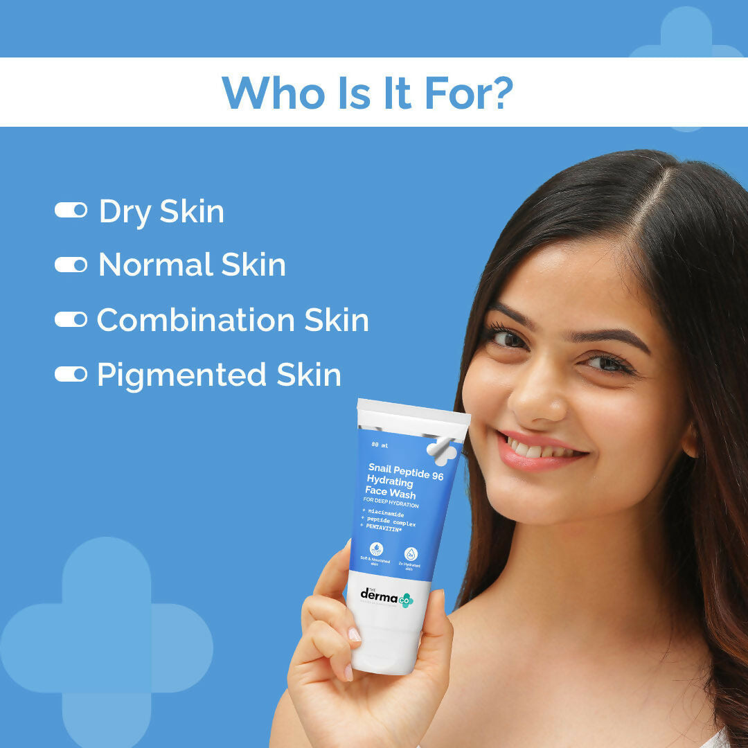 The Derma Co Snail Peptide 96 Hydrating Face Wash | Grocsy