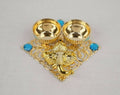 Kundan HandiKrafts Ganesha Square Haldi Kumkum | Grocsy
