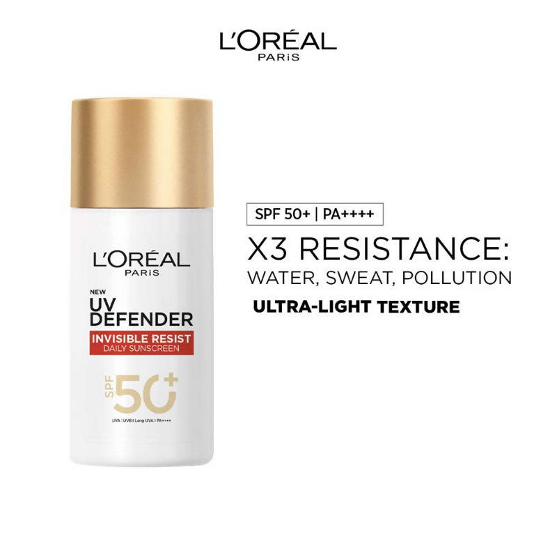 L'Oreal Paris UV Defender Invisible Resist Daily Sunscreen SPF 50+ PA++++ | Grocsy