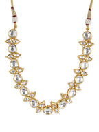 Gold-Toned White Brass Gold-Polished Necklace - Ruby Raang | Grocsy