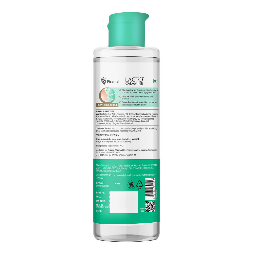Lacto Calamine Micellar Cleansing Water,Removes Makeup & Clears Skin | Grocsy