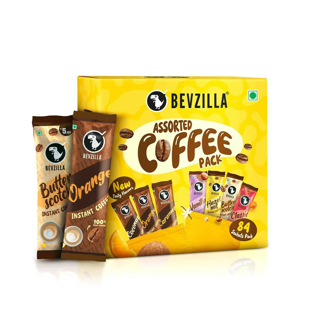 Bevzilla 84 Sachets Assorted Coffee Powder Box | Grocsy