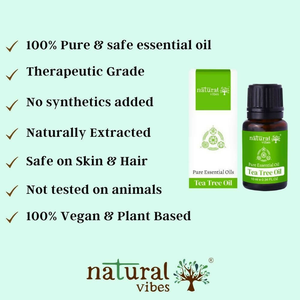 Natural Vibes Tea Tree Pure Essential Oil | Grocsy