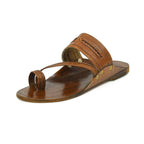 Stepsoft Men Brown Kolhapuri Leather Slippers – Ideal For Wedding & Ethnic Looks | Grocsy