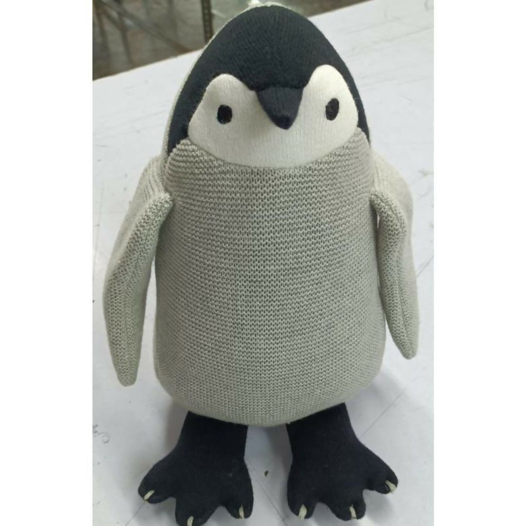 Nesta Toys Penguin Plush Toy For Kids – Snuggly Knitted Cotton Soft Toy | Grocsy