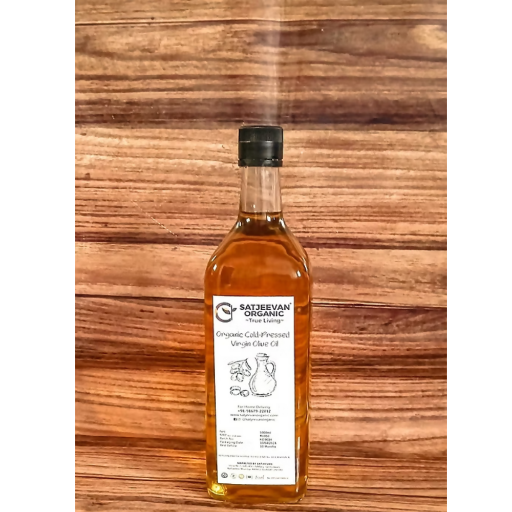 Satjeevan Organic Cold-Pressed Virgin Olive Oil | Grocsy