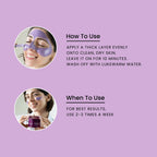Foxtale De-Tan Face Mask For Glowing Skin - Clay Mask with Lactic Acid For Tan Removal, Reduction in Blackheads, Instant Brightening | Grocsy