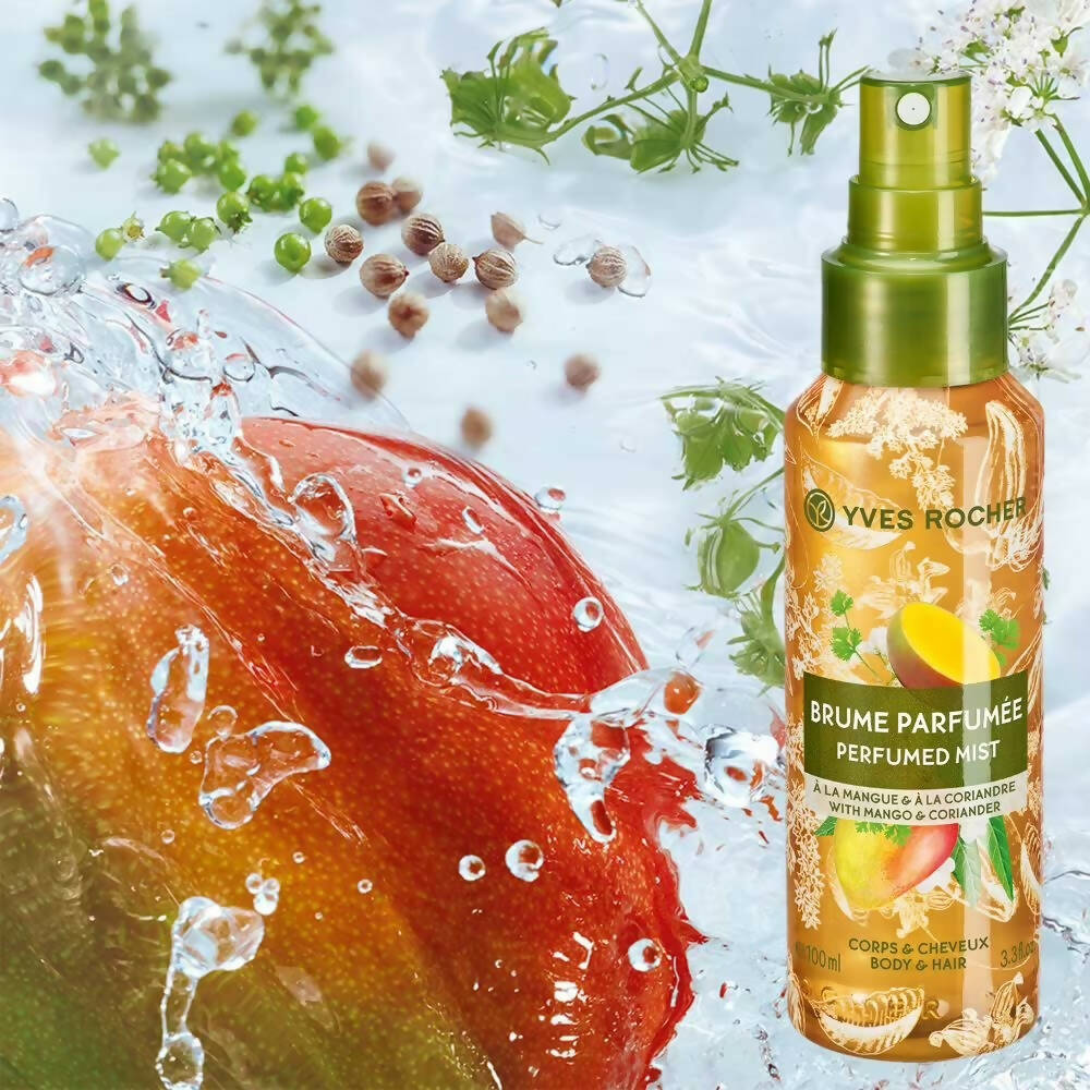 Yves Rocher Mango Coriander Perfumed Body & Hair Mist | Grocsy