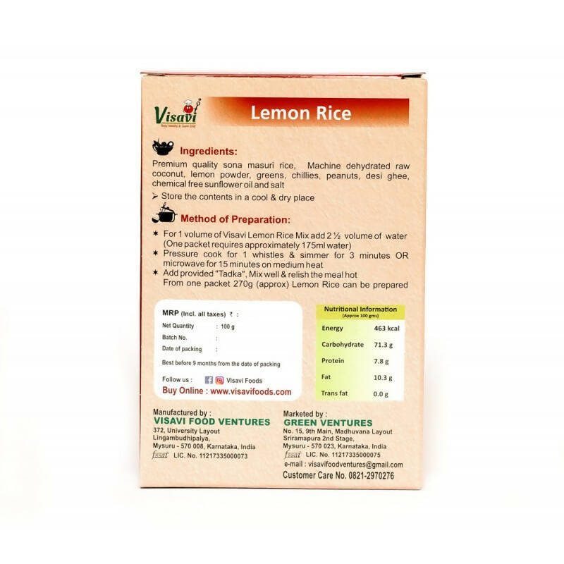 Visavi Lemon Rice | Grocsy