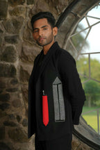 Statement Embroidered Black Co-Ord Set by Hilo Design | Grocsy