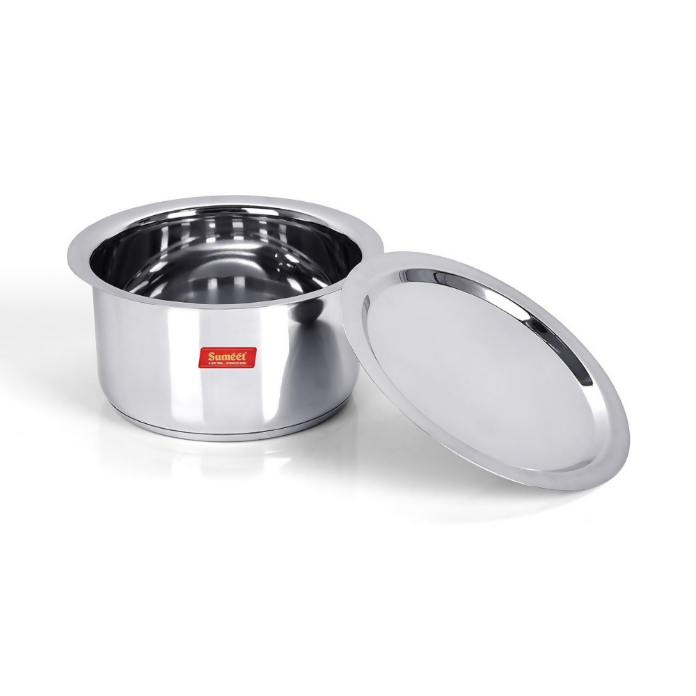 Sumeet Big Size Stainless Steel Induction Bottom Gas Stove Friendly Container | Grocsy