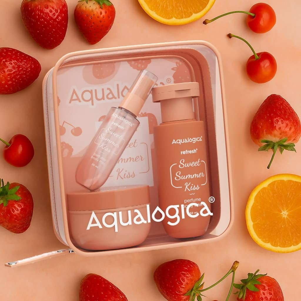 Aqualogica Refresh+ Sweet Summer Kiss Body Care Set Kit | Grocsy