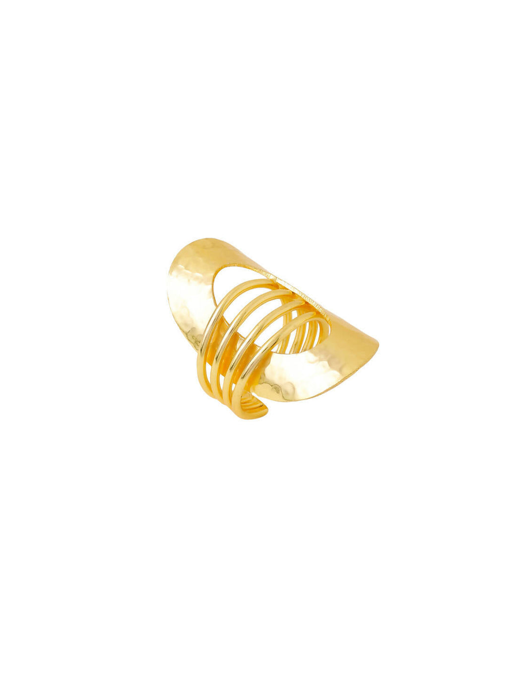 NVR Women's Western Gold-Polished Adjustable Finger Ring | Grocsy