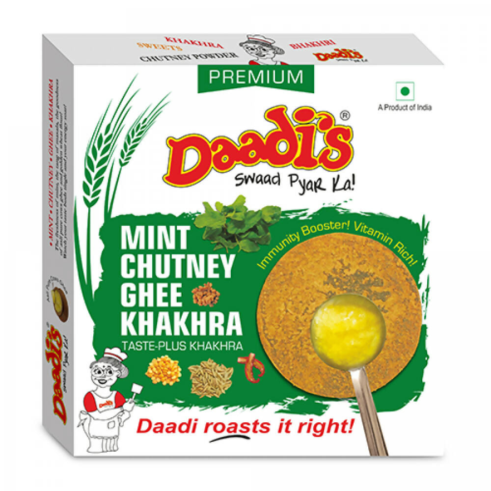 Daadi's Mint Chutney Ghee Khakhra | Grocsy