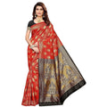 Vamika Banarasi Jaquard Red Weaving Saree (BANARASI 05) | Grocsy
