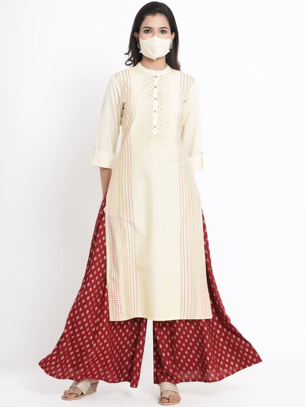 Juniper Ivory Viscose Rayon Kurta | Grocsy